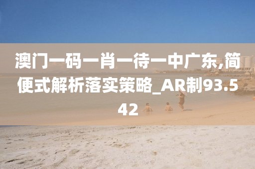 澳門一碼一肖一待一中廣東,簡便式解析落實策略_AR制93.542
