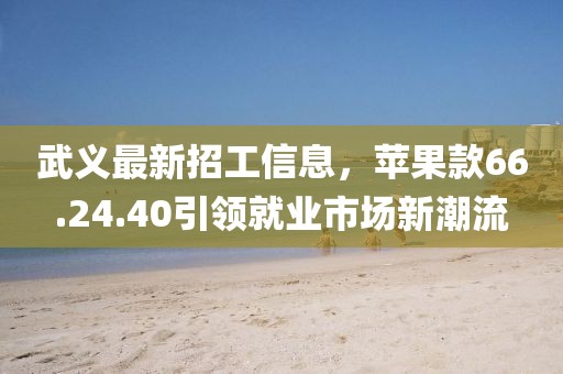 武義最新招工信息，蘋果款66.24.40引領就業市場新潮流