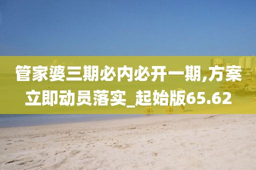 管家婆三期必內必開一期,方案立即動員落實_起始版65.62