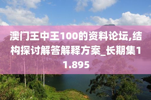 澳門王中王100的資料論壇,結構探討解答解釋方案_長期集11.895