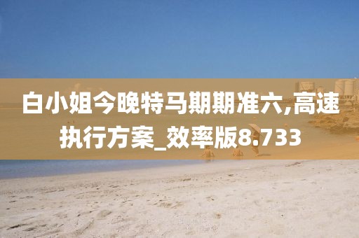 白小姐今晚特馬期期準六,高速執行方案_效率版8.733