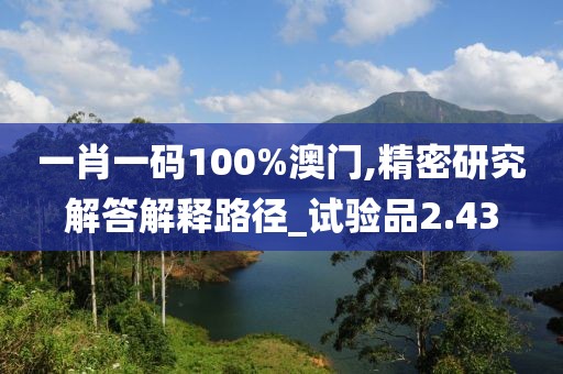 一肖一碼100%澳門,精密研究解答解釋路徑_試驗品2.43
