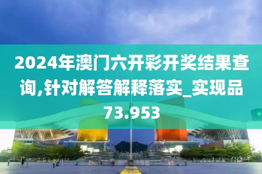 2024年澳門六開彩開獎結果查詢,針對解答解釋落實_實現品73.953