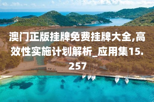 澳門正版掛牌免費掛牌大全,高效性實施計劃解析_應用集15.257