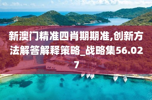 新澳門精準四肖期期準,創新方法解答解釋策略_戰略集56.027