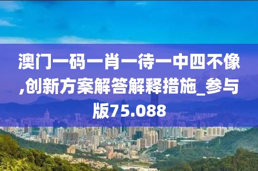 澳門一碼一肖一待一中四不像,創新方案解答解釋措施_參與版75.088