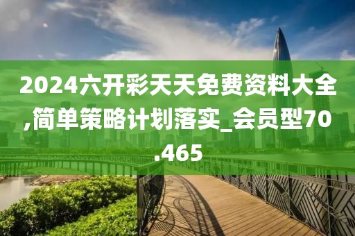 2024六開彩天天免費資料大全,簡單策略計劃落實_會員型70.465