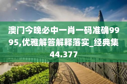 澳門今晚必中一肖一碼準確9995,優雅解答解釋落實_經典集44.377