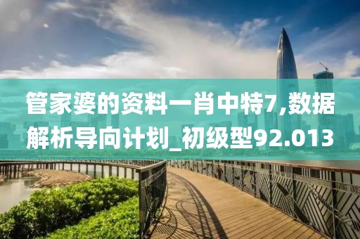 管家婆的資料一肖中特7,數據解析導向計劃_初級型92.013