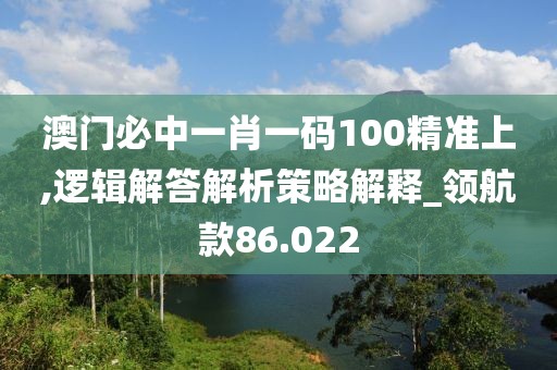 澳門必中一肖一碼100精準上,邏輯解答解析策略解釋_領航款86.022