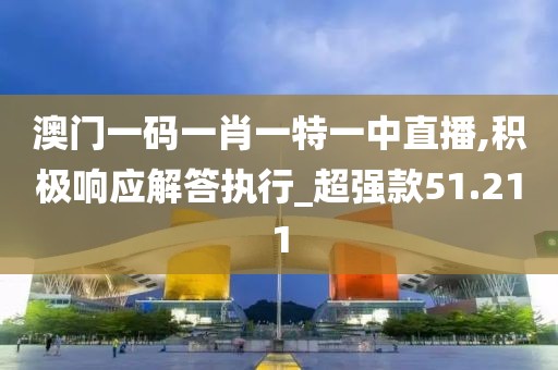 澳門一碼一肖一特一中直播,積極響應解答執行_超強款51.211