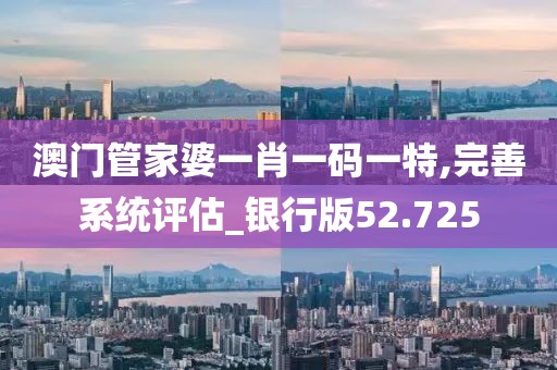 澳門管家婆一肖一碼一特,完善系統評估_銀行版52.725