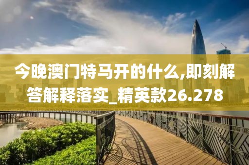 今晚澳門特馬開的什么,即刻解答解釋落實_精英款26.278