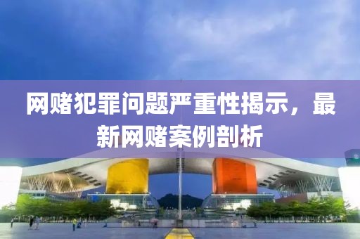 網賭犯罪問題嚴重性揭示，最新網賭案例剖析
