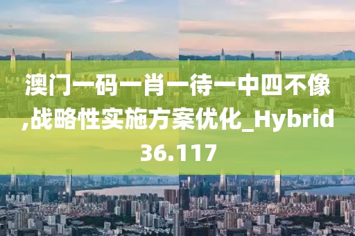 澳門一碼一肖一待一中四不像,戰略性實施方案優化_Hybrid36.117