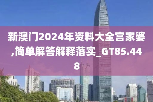 新澳門2024年資料大全宮家婆,簡單解答解釋落實_GT85.448