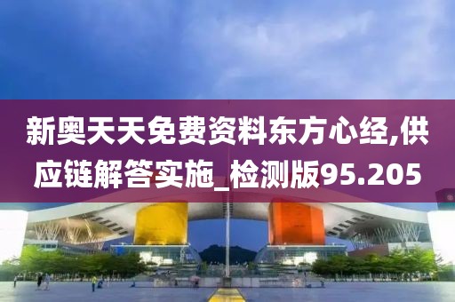 新奧天天免費資料東方心經,供應鏈解答實施_檢測版95.205