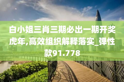 白小姐三肖三期必出一期開獎虎年,高效組織解釋落實_彈性款91.778