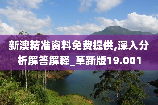 新澳精準資料免費提供,深入分析解答解釋_革新版19.001