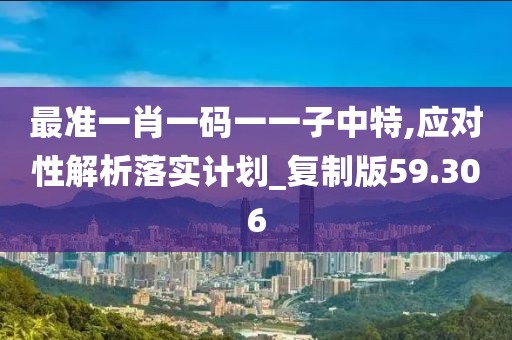 最準一肖一碼一一子中特,應對性解析落實計劃_復制版59.306