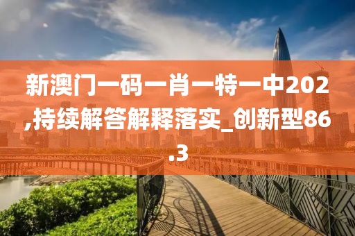 新澳門一碼一肖一特一中202,持續解答解釋落實_創新型86.3