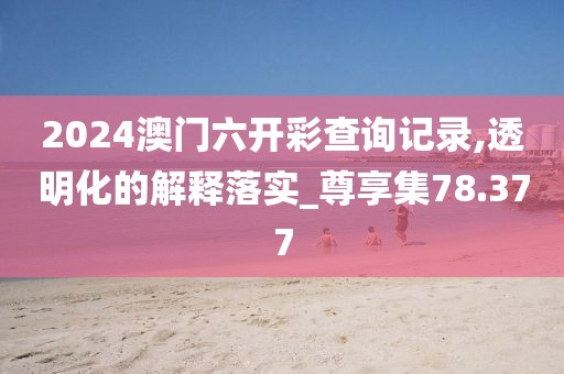 2024澳門六開彩查詢記錄,透明化的解釋落實_尊享集78.377