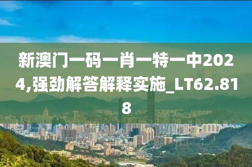 新澳門一碼一肖一特一中2024,強勁解答解釋實施_LT62.818