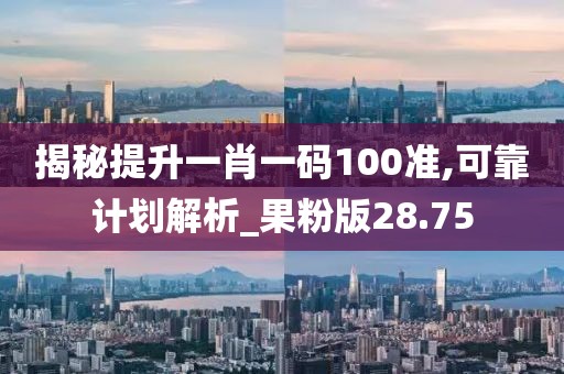 揭秘提升一肖一碼100準,可靠計劃解析_果粉版28.75