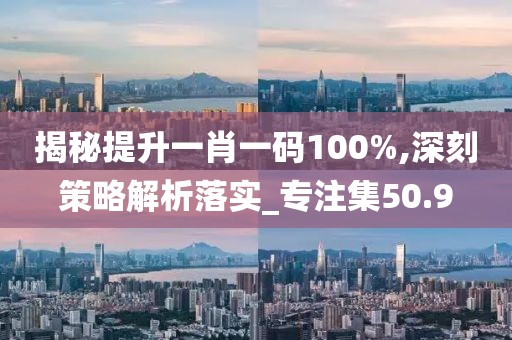 揭秘提升一肖一碼100%,深刻策略解析落實_專注集50.9