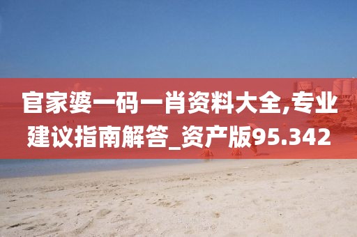 官家婆一碼一肖資料大全,專業建議指南解答_資產版95.342