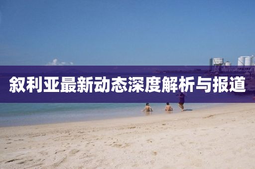 敘利亞最新動態深度解析與報道