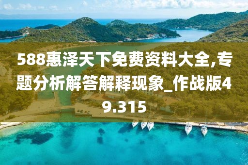 588惠澤天下免費資料大全,專題分析解答解釋現象_作戰版49.315