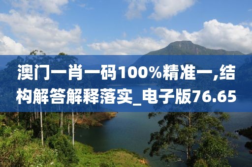 澳門一肖一碼100%精準一,結構解答解釋落實_電子版76.65