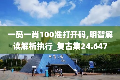 一碼一肖100準打開碼,明智解讀解析執行_復古集24.647
