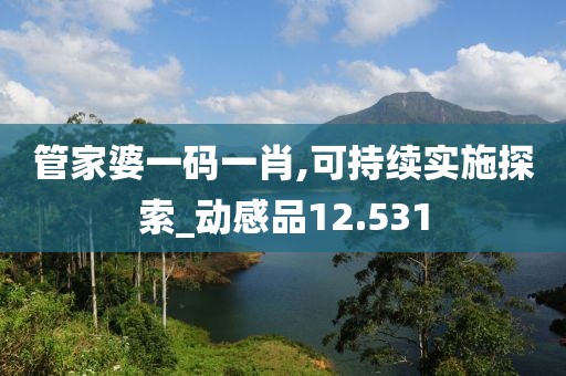 管家婆一碼一肖,可持續實施探索_動感品12.531