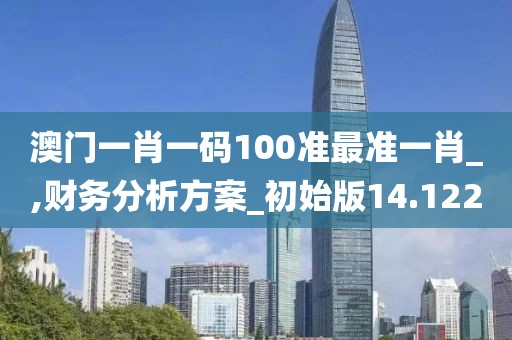 澳門一肖一碼100準最準一肖_,財務分析方案_初始版14.122