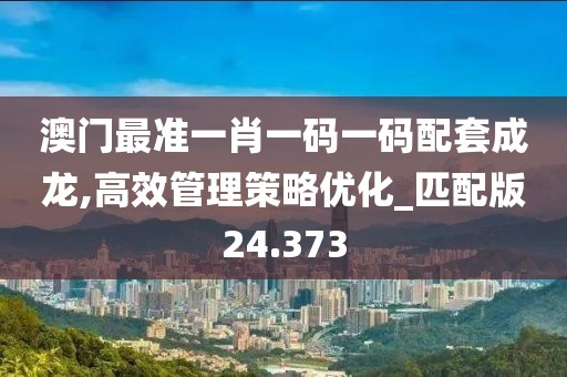 澳門最準一肖一碼一碼配套成龍,高效管理策略優化_匹配版24.373
