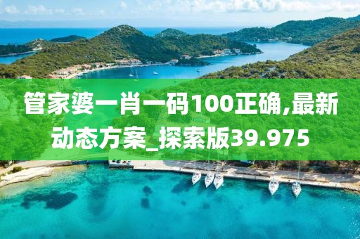 管家婆一肖一碼100正確,最新動態方案_探索版39.975