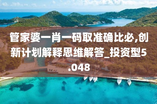 管家婆一肖一碼取準確比必,創新計劃解釋思維解答_投資型5.048