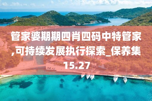 管家婆期期四肖四碼中特管家,可持續發展執行探索_保養集15.27