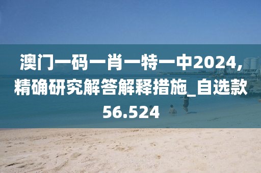 澳門一碼一肖一特一中2024,精確研究解答解釋措施_自選款56.524