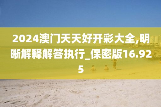 2024澳門天天好開彩大全,明晰解釋解答執行_保密版16.925