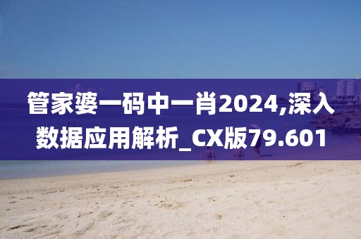 管家婆一碼中一肖2024,深入數據應用解析_CX版79.601