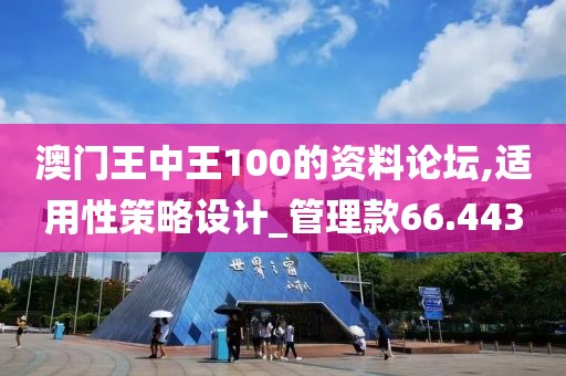 澳門王中王100的資料論壇,適用性策略設計_管理款66.443
