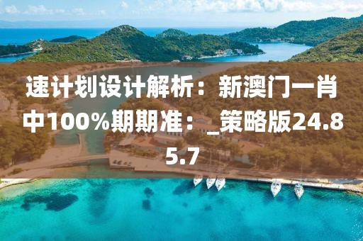 速計劃設計解析：新澳門一肖中100%期期準：_策略版24.85.7