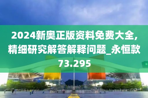 2024新奧正版資料免費大全,精細研究解答解釋問題_永恒款73.295