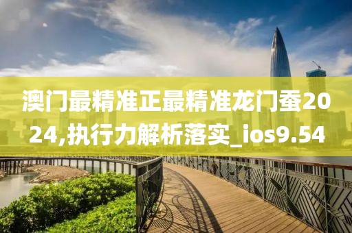 澳門最精準正最精準龍門蠶2024,執行力解析落實_ios9.54