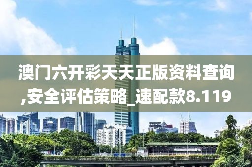 澳門六開彩天天正版資料查詢,安全評估策略_速配款8.119