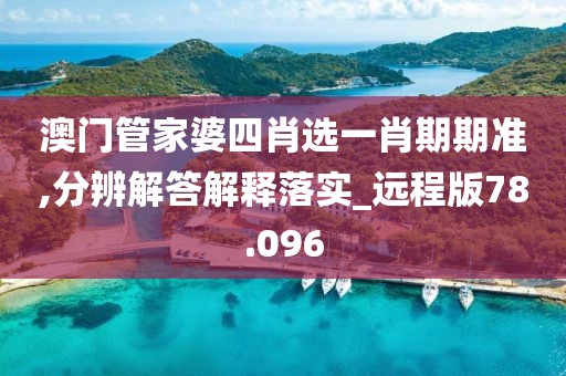 澳門管家婆四肖選一肖期期準,分辨解答解釋落實_遠程版78.096