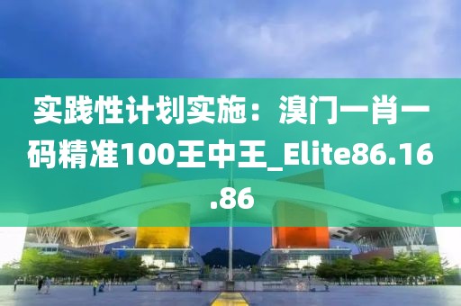 實踐性計劃實施：溴門一肖一碼精準100王中王_Elite86.16.86